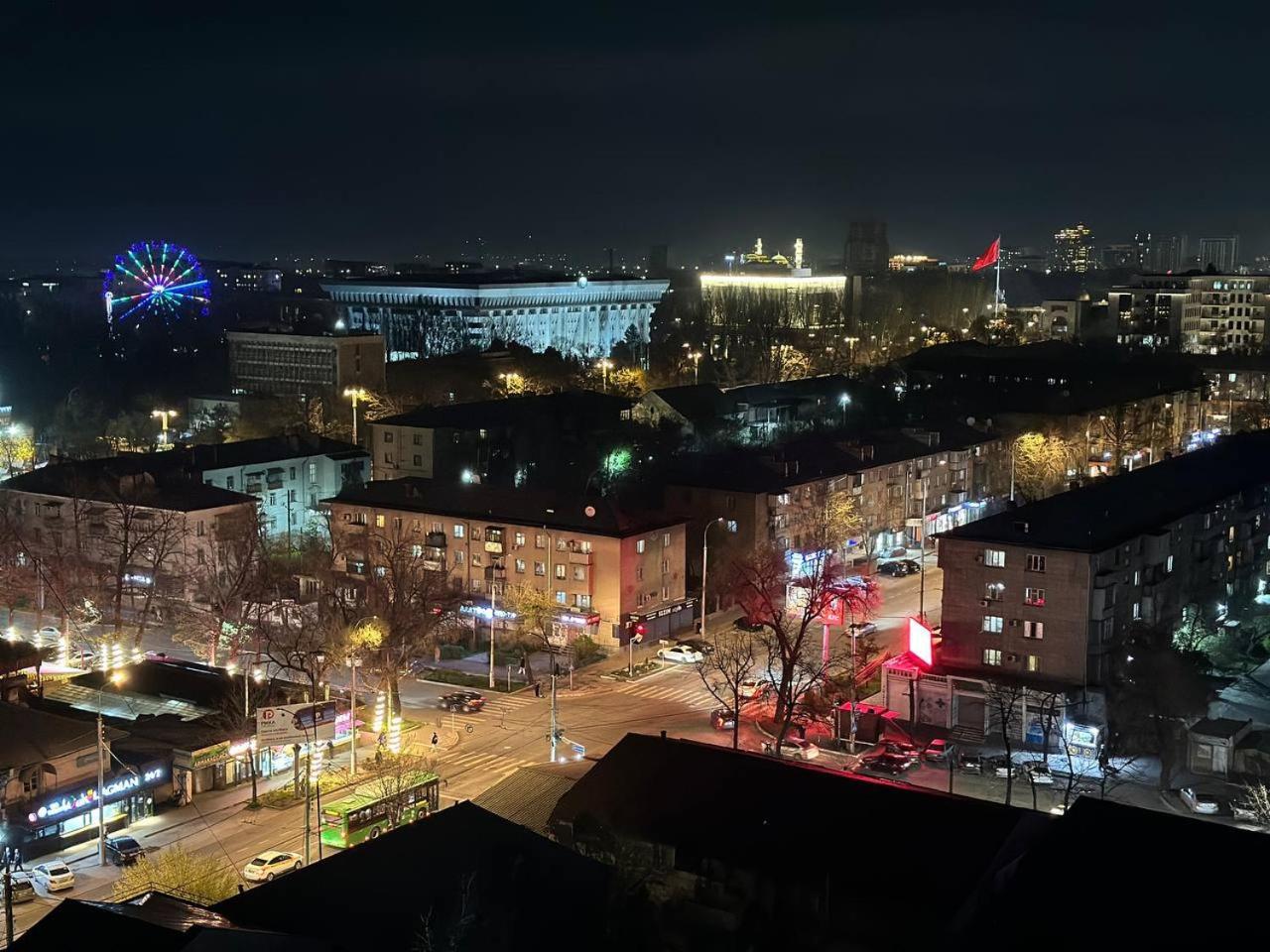 Apartment With City View On Sydykova St. 123 Bishkek Bagian luar foto